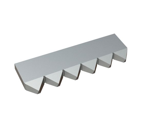 Center counter knife 388x118x25 Premium Line, version 60, X version for Vecoplan 