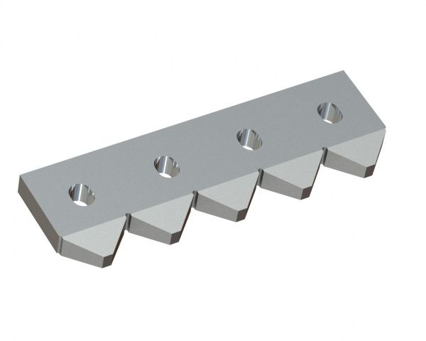 Center counter knife 409x130x28 Premium Line, version 80, X version for Vecoplan Vecoplan VAZ 2000