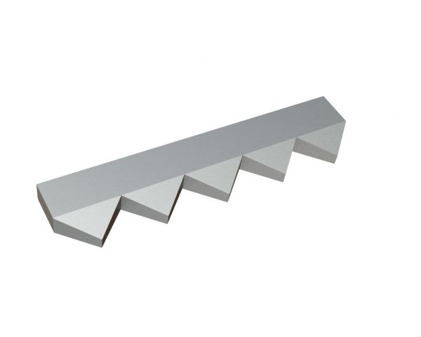 Center counter knife 430x98x28 Premium Line, version 80, X version for Vecoplan LLC (Retech) Vecoplan VNZ 210