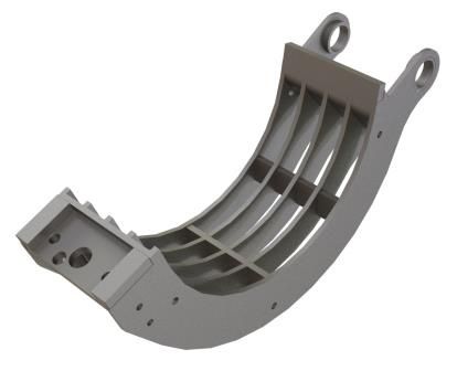 Center sickle screen 340 wide, version 67, Hardox for Lindner Recyclingtech Lindner Power Komet 2800