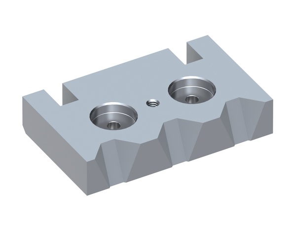Center stator knife holder 285x173x55, version 80 for Vecoplan LLC (Retech) 