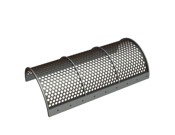 Cesta de criba 1650 ancho, espesor t=10 perforación Ø35, ligamento 10, Creusabro para Artech Recyclingtechnik GmbH Mewa UG 1608