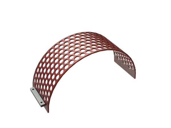 Cesta de criba 396 ancho, espesor t=12 perforación Ø50, ligamento 12, Hardox para Adelmann Umwelt GmbH 