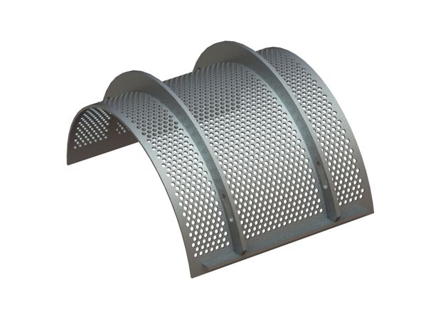 Cesta de criba 488 ancho, espesor t=6, perforación Ø10, ligamento 4, acero estructural para Herbold Meckesheim GmbH 