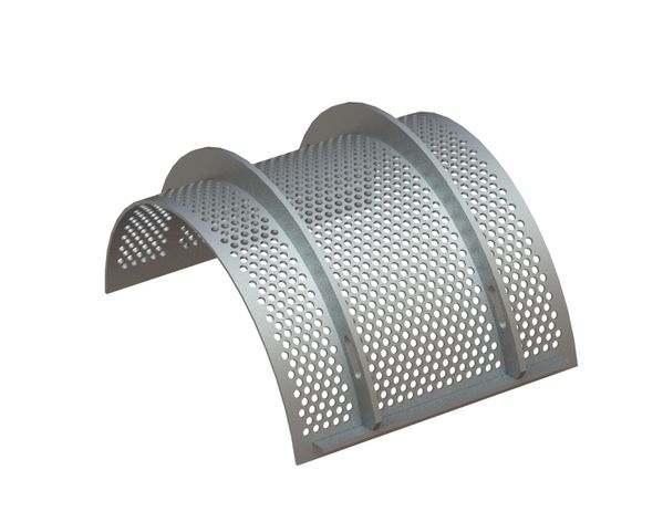 Cesta de criba 488 ancho, espesor t=6, perforación Ø12, puente 5 para Herbold Meckesheim GmbH 