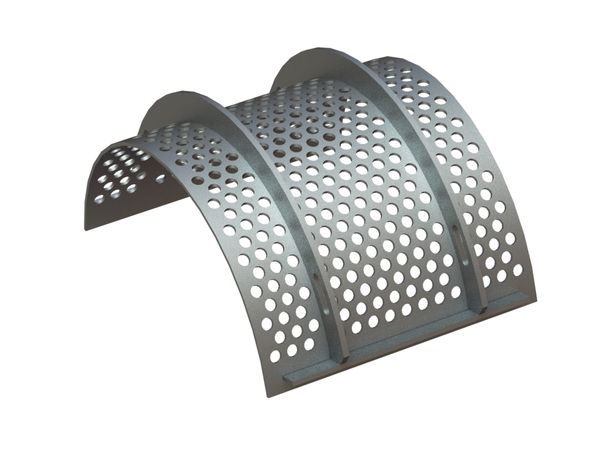 Cesta de criba 488 ancho, espesor t=6, perforación Ø20, ligamento 10, acero estructural para Herbold Meckesheim GmbH 