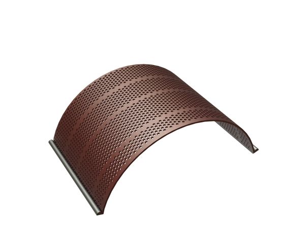 Cesta de criba 583 ancho, espesor de chapa t=8, perforación redonda asimétrica Ø12, nervio 6, Hardox para Herbold Meckesheim GmbH Herbold SMS 80/120