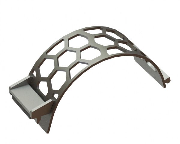 Cesta de criba ancho 340, espesor t=15, perforación hexagonal ancho entre caras 120, ligamento 22 para Lindner Recyclingtech Lindner Komet 2800