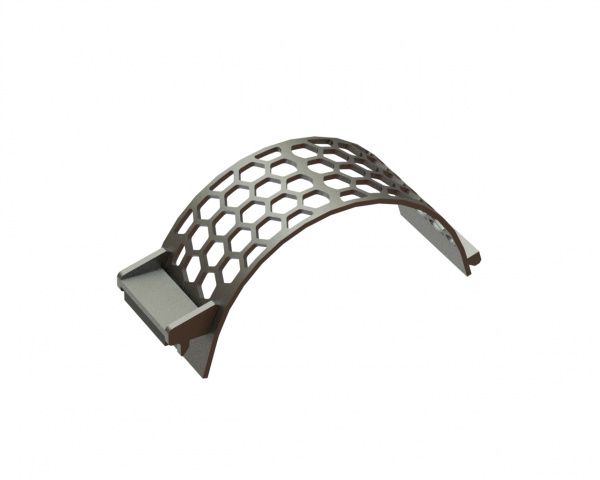 Cesta de criba ancho 340, espesor t=15, perforación hexagonal ancho entre caras 70, puente 14 para Lindner Recyclingtech Lindner Komet 2800