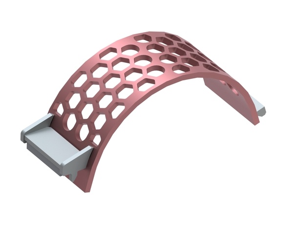 Cesta de criba ancho 340, espesor t=25, perforación hexagonal SW70, puente 17, Hardox, patentado para Lindner Recyclingtech Lindner Polaris