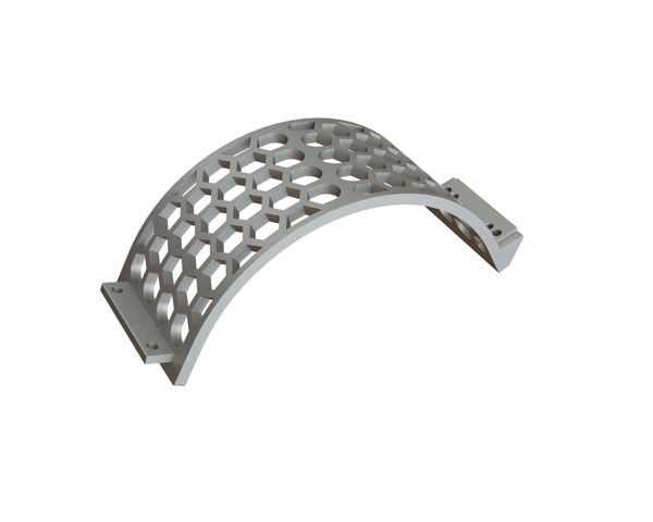 Cesta de criba ancho 343, espesor t=25, perforación hexagonal ancho entre caras 60, puente 15 para Lindner Recyclingtech Lindner Komet 2800 (A)
