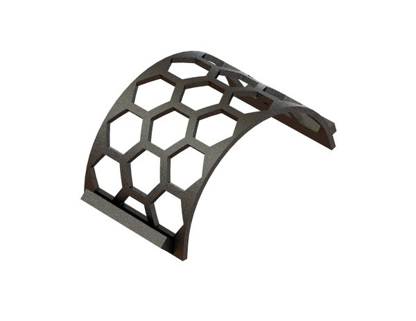 Cesta de criba ancho 346, espesor t=15, perforación ancho entre caras 100, puente 20, Creusabro para Weima Maschinenbau GmbH 