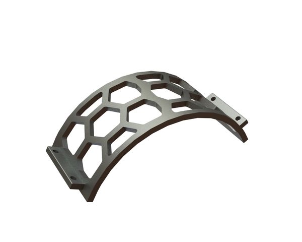Cesta de criba ancho 360, espesor t=25, perforación hexagonal ancho entre caras 130, ligamento 25,5 para Lindner Recyclingtech 