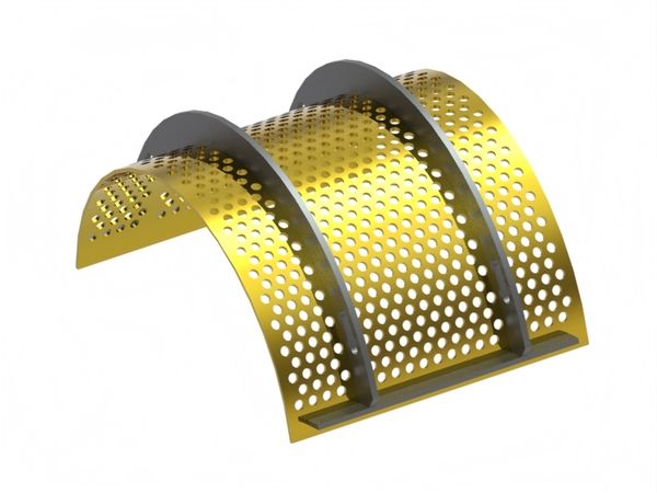 Cesta de criba, ancho 488, espesor de chapa t=6, perforación Ø15, nervio 8, S500MC para Herbold Meckesheim GmbH 