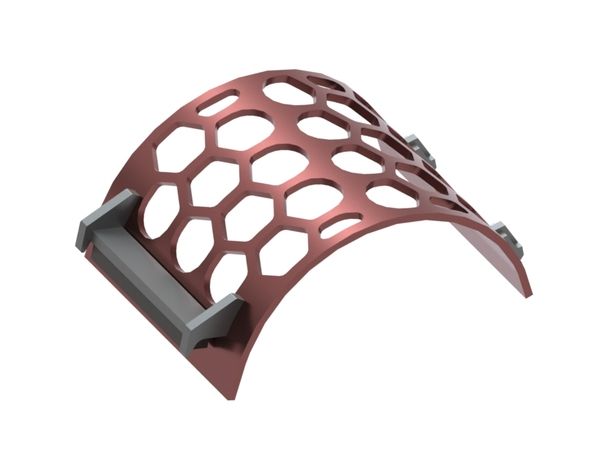 Cesta de criba ancho 497, espesor t=15, perforación hexagonal ancho entre caras 100, ligamento 19 para Lindner Recyclingtech Lindner Micromat Plus 2500