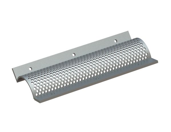 Cesta de criba ancho 543, espesor t=6, perforación Ø10, ligamento 4, acero estructural para Vecoplan 
