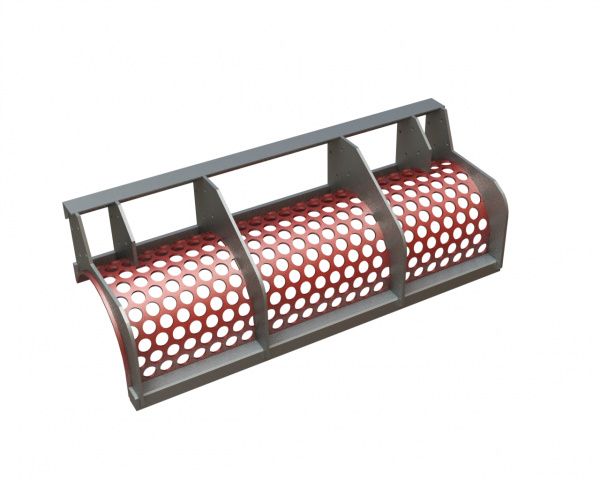Cesta de cribado 1298 mm de ancho, espesor de chapa perforada t=8 para Vecoplan Vecoplan VAZ 1300