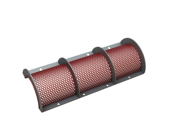 Cesta de cribado 1300 mm de ancho, espesor de chapa perforada t=8, perforación Ø16 nervio 6 para Vecoplan Vecoplan VAZ 1300