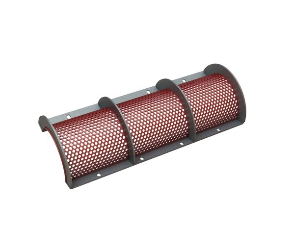 Cesta de cribado 1300 mm de ancho, espesor de chapa perforada t=8, perforación Ø18 nervio 6 para Vecoplan Vecoplan VAZ 1300