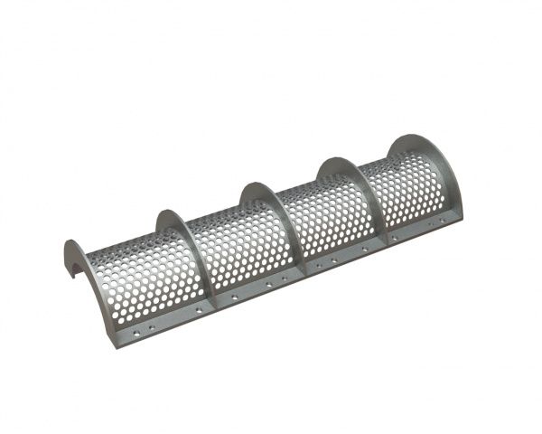 Cesta de cribado 1582 mm de ancho, espesor de chapa perforada t=8, perforación Ø25 nervio 7 para Vecoplan Vecoplan VAZ 1600 (New Generation)