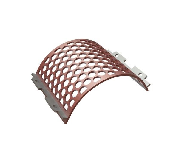 Cesta de cribado 414 mm de ancho, espesor de chapa perforada t=10, perforación Ø40 nervio 8, Hardox para Vecoplan Vecoplan V-ECO 1700