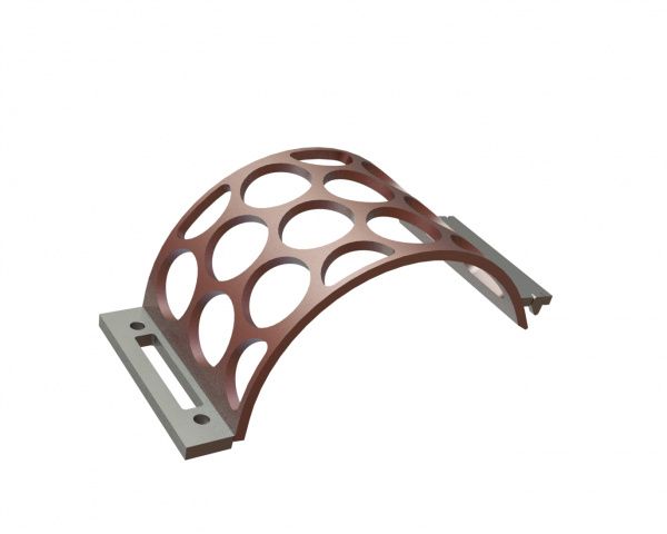 Cesta de cribado ancho 308, chapa de cribado espesor t=15, perforación Ø100, nervio 13, Hardox para Lindner Recyclingtech Lindner Antares 1600