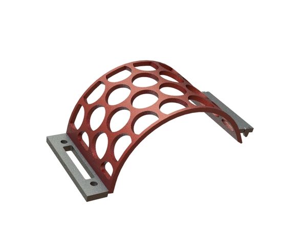 Cesta de cribado ancho 308, chapa de cribado espesor t=15, perforación Ø80, nervio 13, Hardox para Lindner Recyclingtech Lindner Antares 1600