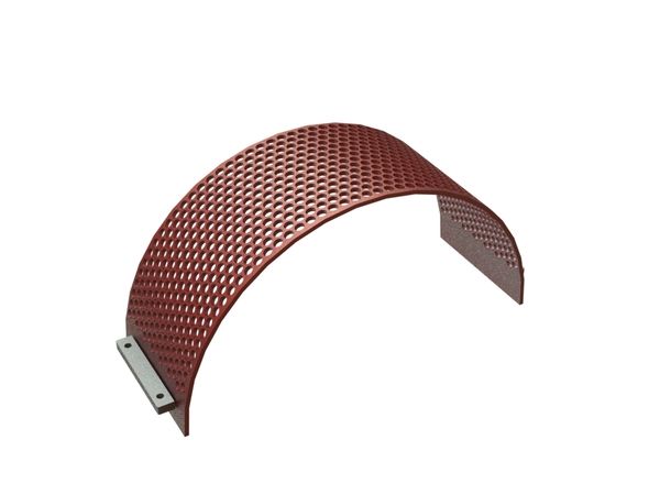 Cesta de cribado ancho 396, espesor de placa t=12, perforación Ø25, barra 6, Hardox para Adelmann Umwelt GmbH 