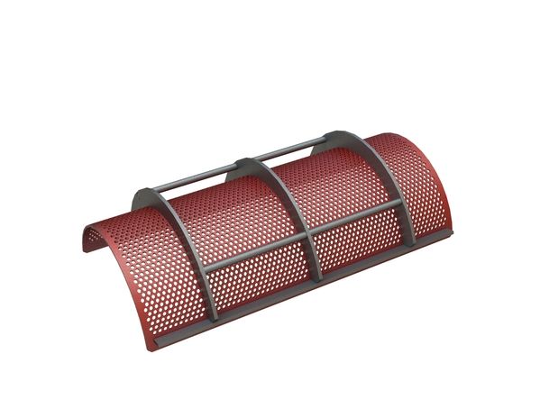 Cestello vagliante larghezza 976, spessore piastra t=6, foratura Ø6.4, ponte 4, acciaio strutturale per Herbold Meckesheim GmbH 