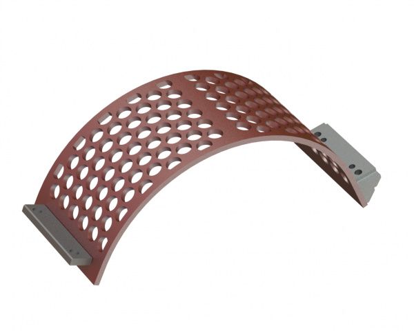 cesto colador 342 ancho, espesor de la placa de cribado t=15 Hardox perforación Ø40, puente 11 para Lindner Recyclingtech Lindner Komet 2800 (A)