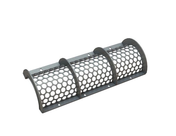 Cesto vagliante 1300 mm di larghezza, spessore lamiera forata t=8, foratura Ø50 legamento 8 per Vecoplan Vecoplan VAZ 1300