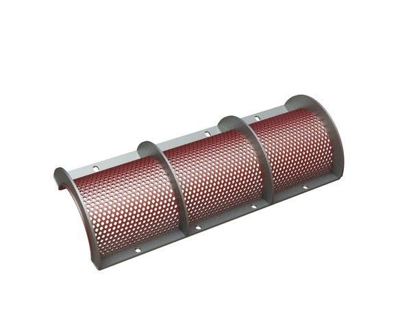 Cesto vagliante 1300 mm di larghezza, spessore lamiera forata t=8, foratura Hardox Ø15 legamento 6 per Vecoplan Vecoplan VAZ 1300