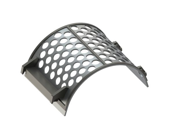 Cesto vagliante 497 mm di larghezza, spessore lamiera forata t=10, foratura Ø50, legamento 11 per Lindner Recyclingtech 