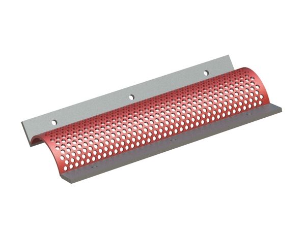 Cesto vagliante 543 mm di larghezza, spessore lamiera forata t=6, foratura Ø10 legamento 4, Hardox per Vecoplan 