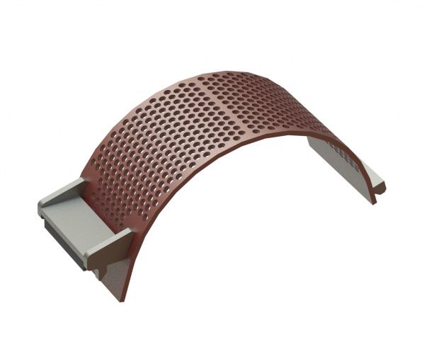 Cesto vagliante larghezza 340, lamiera vagliante spessore t=15, perforazione Ø20, legamento 7 per Lindner Recyclingtech Lindner Komet HP