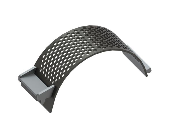 Cesto vagliante larghezza 340, lamiera vagliante spessore t=15, perforazione Ø28, legamento 7 per Lindner Recyclingtech Lindner Komet