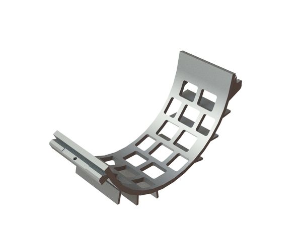 Cesto vagliante larghezza 340, lamiera vagliante spessore t=25, perforazione 100x100, legamento 24 per Lindner Recyclingtech Lindner Polaris