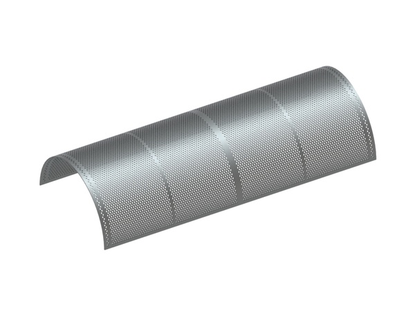 Chapa de criba ancho 1010, espesor de chapa t=4, perforación redonda Ø5, puente 3 