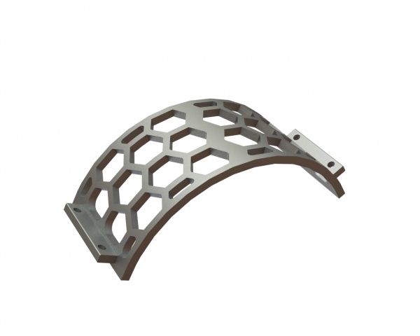 Chapa de criba ancho 360, espesor t=25, perforación hexagonal ancho entre caras 100, puente 20 para Lindner Recyclingtech Lindner Jupiter