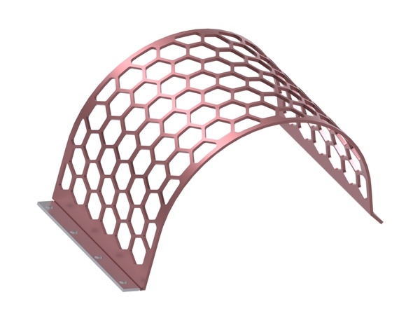 Chapa de criba ancho 554, espesor t=10, perforación hexagonal ancho entre caras 80, ligamento 10 para Doppstadt Umwelttechnik GmbH 