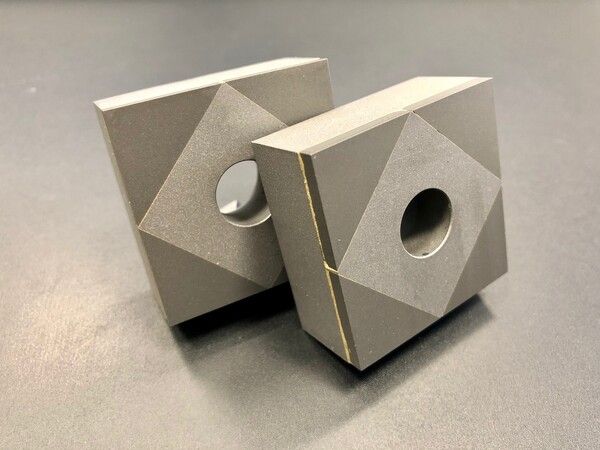 Chipper knife 43x43x20 Hybrid Line Blade 90°, Quality = H4 for Lindner Recyclingtech Lindner Antares 1600