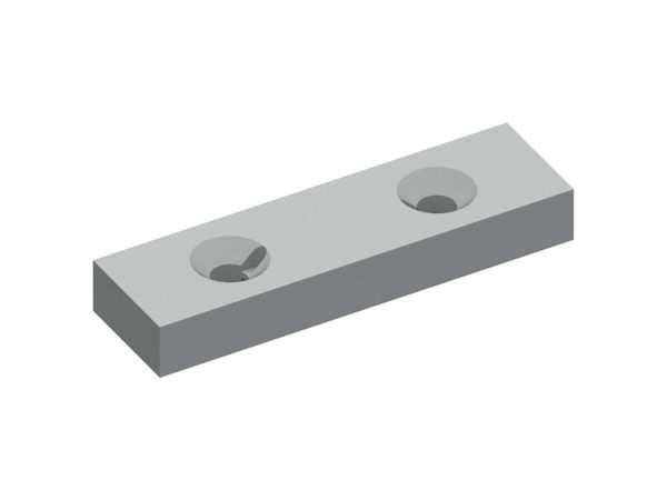Chopper knife 200x56x26 Premium Line, 2 countersunk holes, X version 