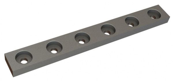 Clamping bar 595x69x30, 6 countersunk holes for Herbold Meckesheim USA - Resource Recycling Systems Inc. Herbold SMS 80/120