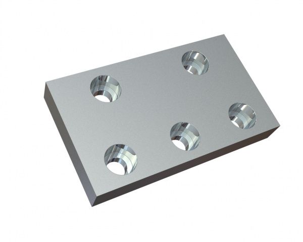 Clamping bar for scraper comb 344x200x49 for Lindner Recyclingtech Lindner Jupiter