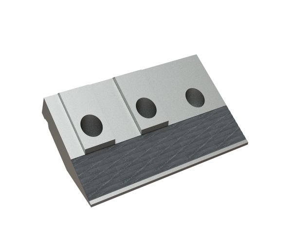 Clamping bar left 345x224x72, 3 countersunk holes, 1x M16 thread, hard-faced for Lindner Recyclingtech Lindner Polaris 1800