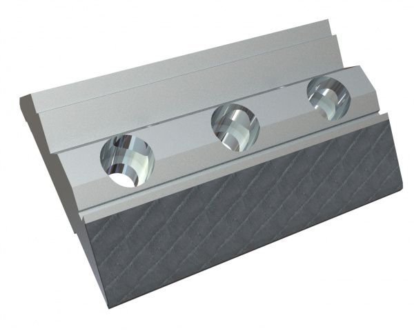 Clamping bar long 345x230x67, 3 countersunk holes, 2x M20, armored for Lindner Recyclingtech Lindner Komet