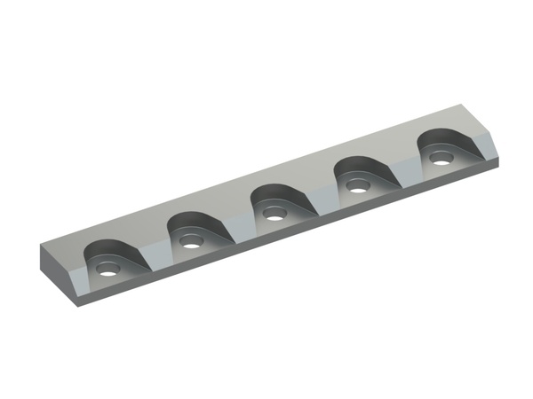 Clamping bar middle left 450x70x30 hole 5 for Vecoplan LLC (Retech) 