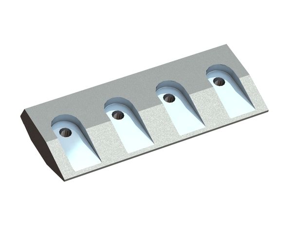 Clamping bar outer 423x170x48 version 60, 4 hole for Vecoplan LLC (Retech) 