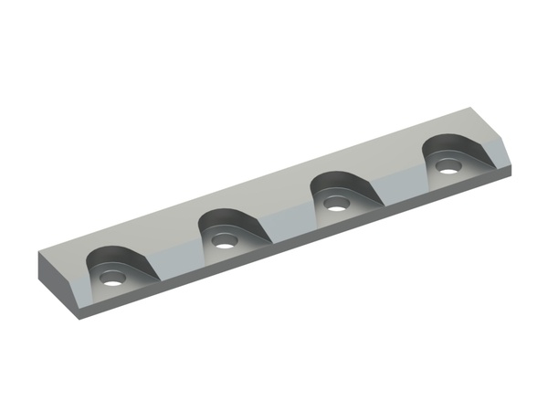 Clamping bar outer 425x70x30 4 holes for Vecoplan LLC (Retech) 