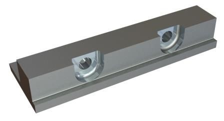 Clamping bar protection 345x124x57, 2 holes, slot countersink 50/R25 for Lindner Recyclingtech Lindner Jupiter